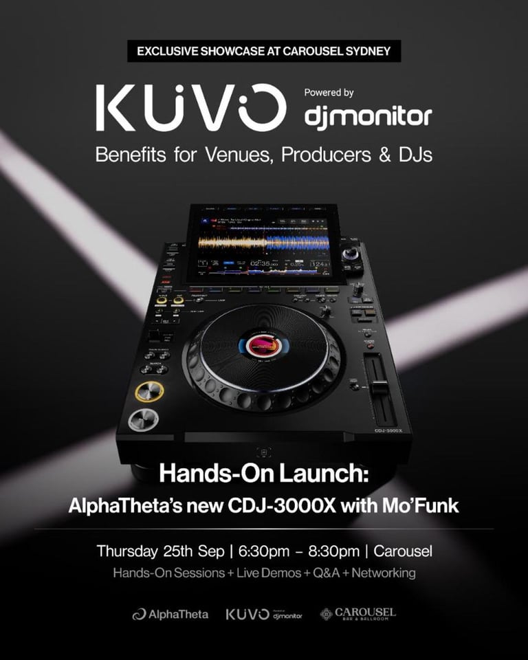 AlphaTheta + Carousel present: KUVO powered by DJ Monitor + CDJ-3000X
